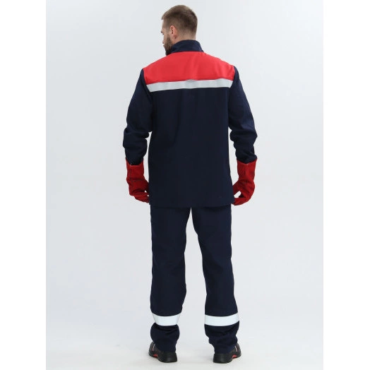 Костюм сварщика Велд-СОП 1 кл.защиты (ткань Хлопок-ОП,350) брюки, темно-синий/красный, 60-62/ 182-188