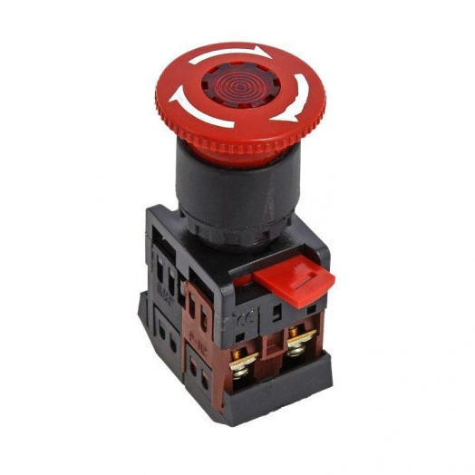 Кнопка ANE-22 "Грибок" NO+NC поворотн. с блокировкой с подсветкой PROxima EKF pbn-ane