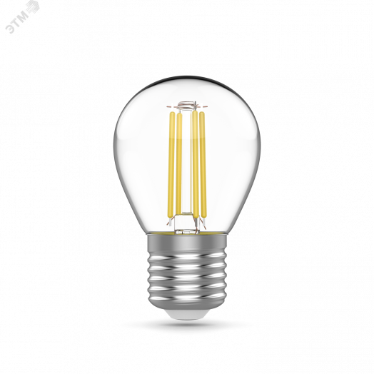 Лампа светодиодная LED 4,5 Вт  420 Лм 4100К белая Е27 Шар Basic Filament Gauss