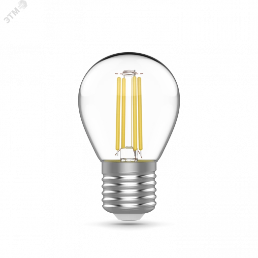 Лампа светодиодная LED 4,5 Вт  420 Лм 4100К белая Е27 Шар Basic Filament Gauss