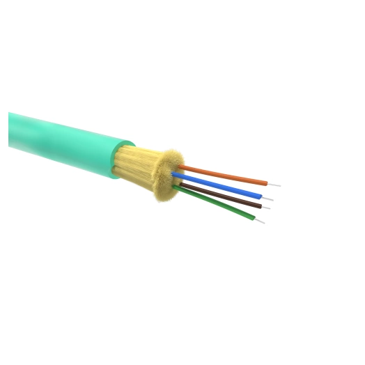 Кабель волоконно-оптический 50/125 (OM3) многомодовый 4 волокна плотное буферное покрытие для внутренней прокладки (уп.2000м) гол. (aqua) DKC RNDTIN5034LSAQ