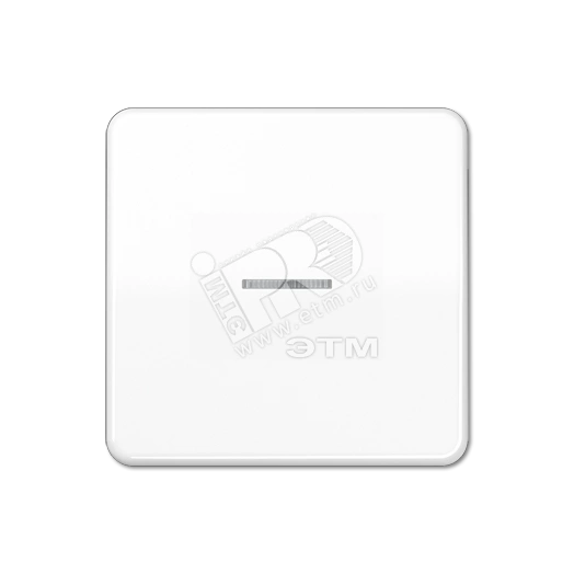 Клавиша с окошком для выключателя с подсветкой  белая