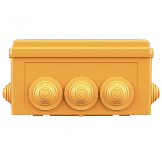 Коробка ответвительная FS 150х110х70мм 4р 450В 32А 10кв.мм нерж. контакт с каб. вводами и клеммн. IP55 пластик. DKC FSK21410