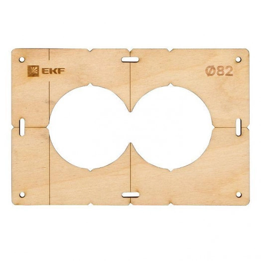 Шаблон для подрозетников c 2 отв. d82мм Expert EKF sh-d82-2