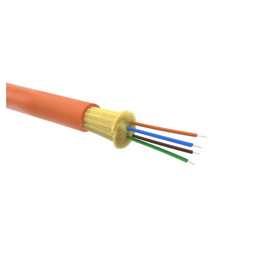 Кабель волоконно-оптический 50/125 (OM2) многомодовый 4 волокна плотное буферное покрытие для внутренней прокладки (уп.2000м) оранж. DKC RNDTIN504LSOR
