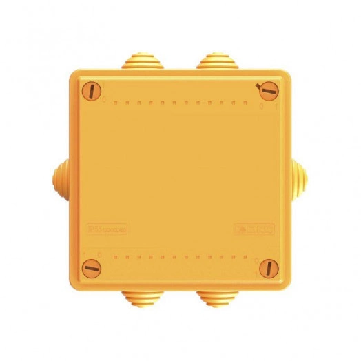 Коробка ответвительная FS 100х100х50мм 6р 450В 6А 4кв.мм с каб. вводами и клеммн. IP56 пластик. DKC FSB11604