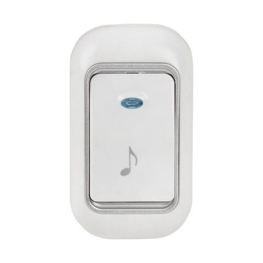 Звонок беспроводной 51 мелод. с индик. 4 уровня на батарейках 2х1.5В АА бел./сер. Classic EKF DBB-D-003