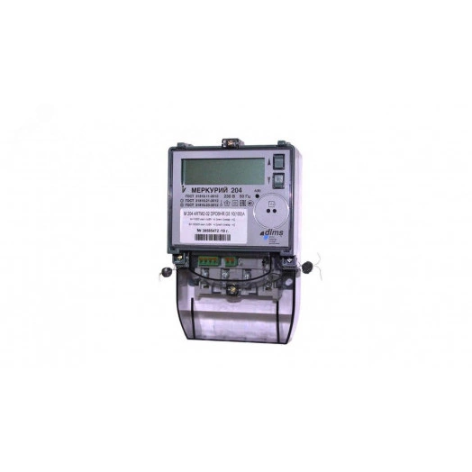 Счетчик электроэнергии Меркурий 204 ARTMX2-02     DPOBHR, 5(100), оптопорт, RS485, реле. 2 Тарифа   МСК