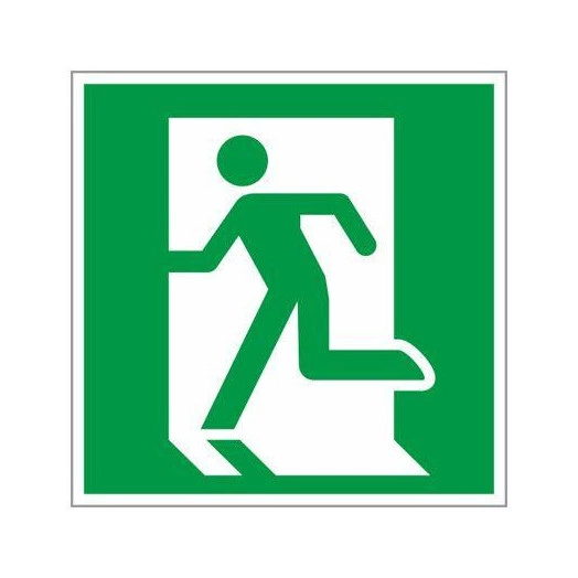 Знак "Выход здесь" (левосторонний) 200х200мм PROxima EKF an-5-01