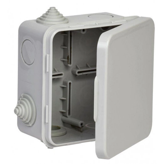 Коробка распаячная ОП 100х100х50 IP54 КМ41256 откид. крышка 8 вводов (7035) IEK UKO31-100-100-050-K03-54