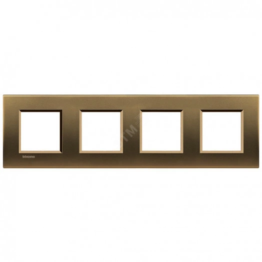 LivingLight Рамка прямоугольная 4 поста Бронза