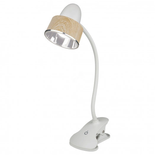 TLD-557 Brown/LED/350Lm/5500K/Dimmer Светильник настольный «прищепка», 5W. Сенсорный выключатель. Коричневый. ТМ Uniel
