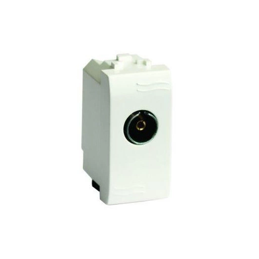 Розетка телевизионная проходная TV 1-м СП 1мод. Brava бел. DKC 76581B