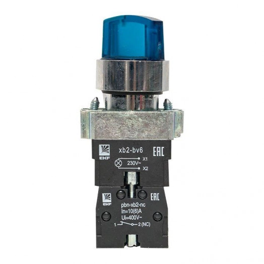 Переключатель BD33 3P с син. подстветкой 230В NO PROxima EKF xb2-bk33-b-230