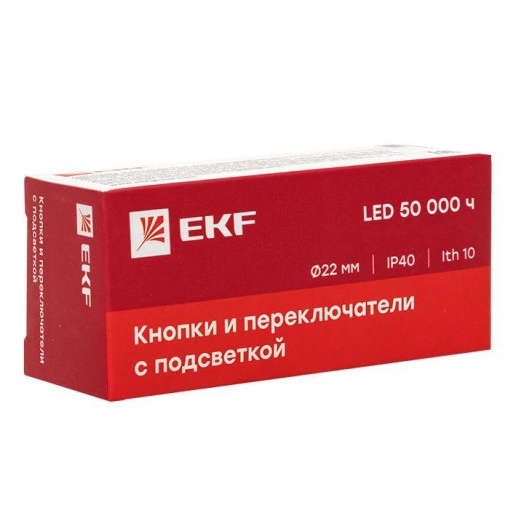 Переключатель BD33 3P с красн. подстветкой 24В NO PROxima EKF xb2-bk33-r-24