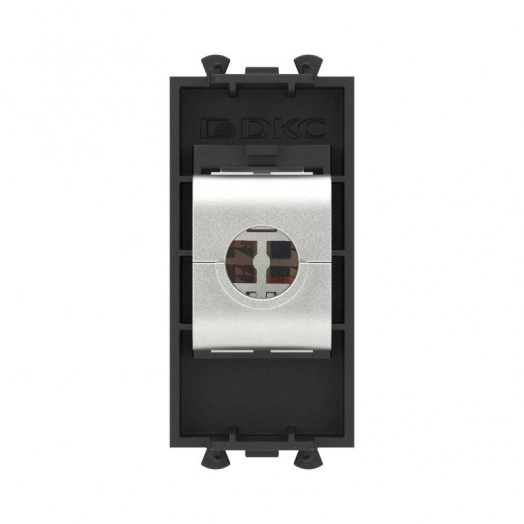 Розетка компьютерная 1мод. Avanti "Черный матовый" RJ45 кат.5E без шторок экранир. модульная механизм DKC 4412761