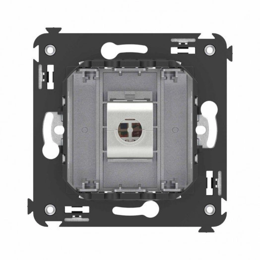 Розетка компьютерная 1-м СП Avanti "Закаленная сталь" RJ45 кат.6A без шторок экранир. механизм DKC 4404773