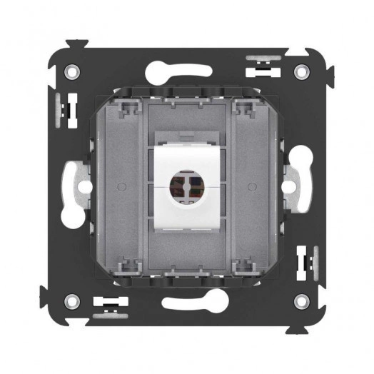 Розетка компьютерная 1-м СП Avanti "Закаленная сталь" RJ45 кат.5E без шторок механизм DKC 4404663