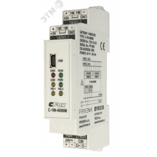 Модуль C-1W-4000M, мастер шины 1Wire на 40 датчиков