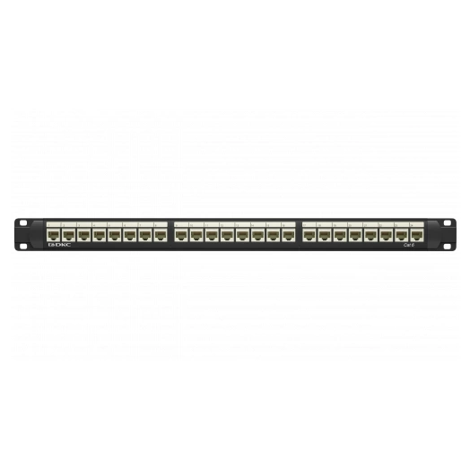 Патч-панель 19дюйм 1UCAT6 24 модуля RJ45 неэкранированная DKC RN6PPU24