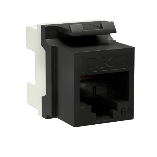 Модуль Keystone RJ45 CAT6А не экранированный 180град. черн. DKC RNK6AU180BK