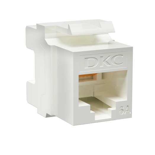 Модуль Keystone RJ45 CAT6А не экранированный 180град. бел. DKC RNK6AU180WH