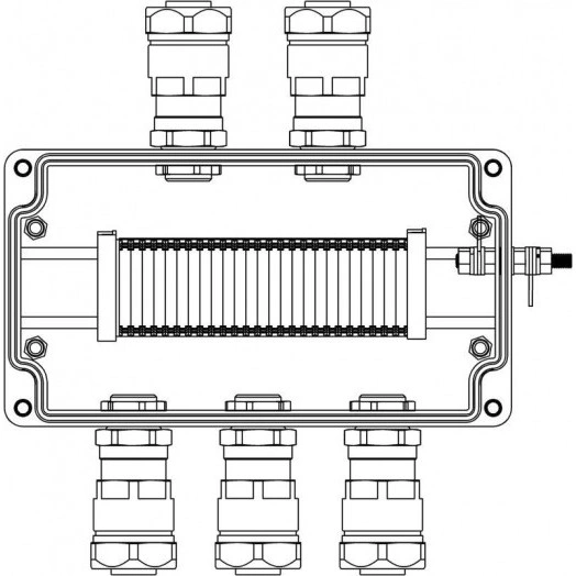 Корпус взрывозащищенный 220х120х90мм 1Ex e IIC T5 Gb IP66 GRP DKC 1231.041.19.01B