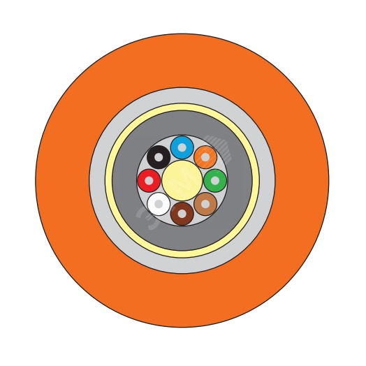 Кабель оптоволоконный диэлектрический модульный без ЦСЭ внешний OS2 9/125 12 волокон оранжевый
