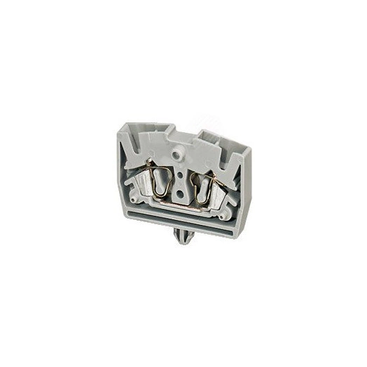 Мини-клеммник пружинный с защелкой проходной 2 точки подключения