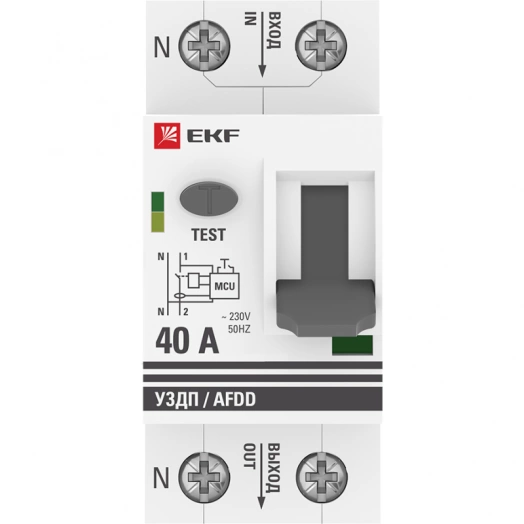 Устройство защиты от дугового пробоя (УЗДП) 2P 40А PROxima EKF afdd-2-40-pro