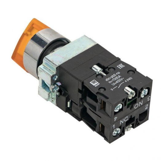 Переключатель BD33 3P с желт. подстветкой 24В NO PROxima EKF xb2-bk33-y-24