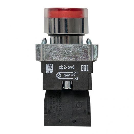 Кнопка BA42 с подстветкой 24В красн. NC PROxima EKF xb2-bw42-24