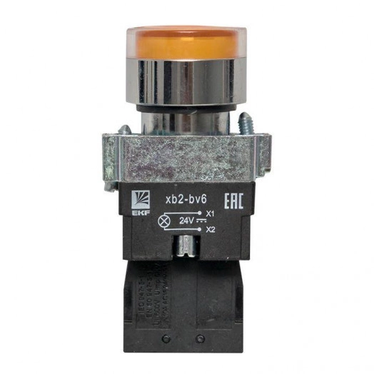 Кнопка BA51 с подстветкой 24В желт. NO PROxima EKF xb2-bw51-24