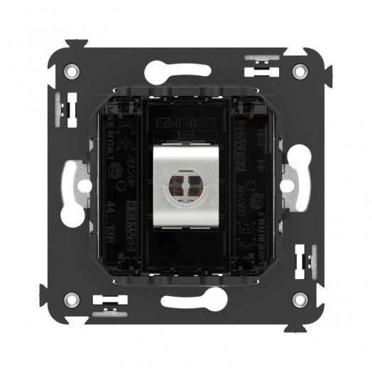 Розетка компьютерная 1-м СП Avanti "Черный квадрат" RJ45 кат.5E без шторок экранир. механизм DKC 4402763