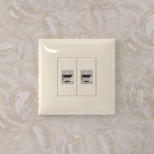 Розетка компьютерная 2-м СП Avanti "Ванильная дымка" RJ45 кат.5E без шторок экранир. механизм DKC 4405764