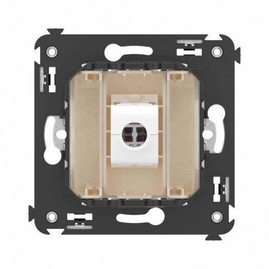 Розетка компьютерная 1-м СП Avanti "Ванильная дымка" RJ45 кат.6A без шторок механизм DKC 4405673