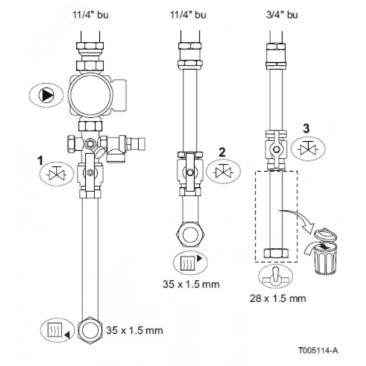 Набор подключения котла