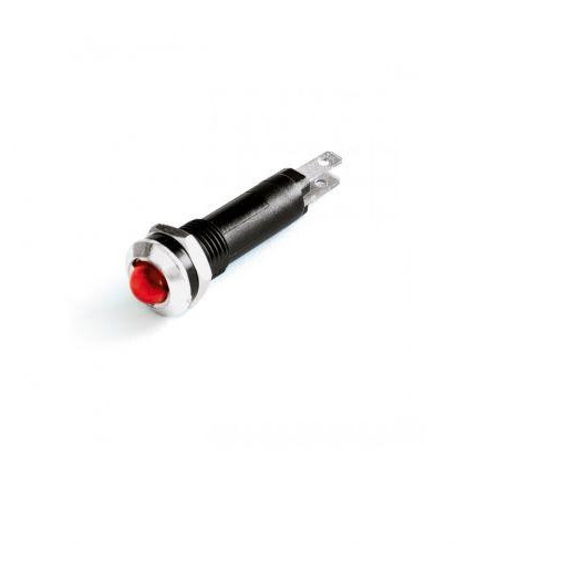 Индикатор мини штекерное подкл. уст. размер 8/10 круг. внеш. рассеив. бел. 12В DKC AV1F01CW12