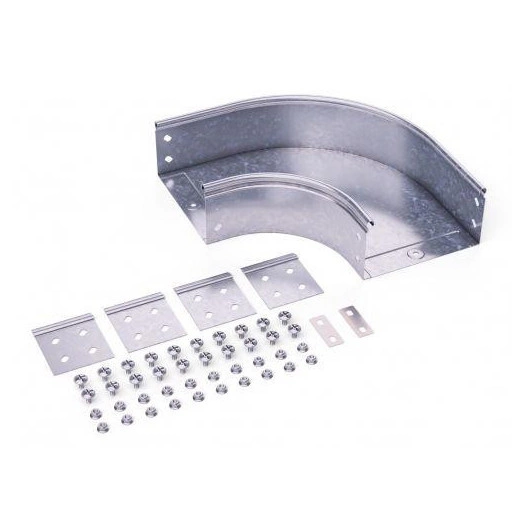 Угол для лотка горизонтальный 90град. 150х50 CPO 90 в компл. с крепежн. элемент. цинк-ламель DKC 36003KZL