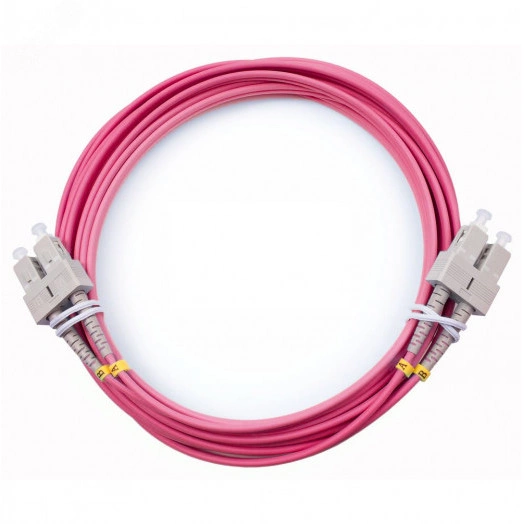 Шнур оптический duplex 7м SC-SC 50/125 mm OM4 LSZH FOP-50-OM4-SC-SC-7m