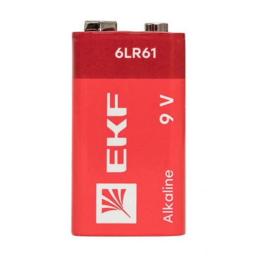 Элемент питания алкалиновый "крона" 6LR61/9V (блист.1шт) EKF 9V-BL1