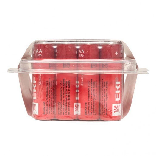 Элемент питания алкалиновый AA/LR6 пласт. бокс (уп.24шт) EKF LR6-BOX24