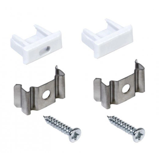 Набор для монтажа накладного прямоуг. профиля для LED ленты 1607 IEK LSADD1607-SET2-N1-04