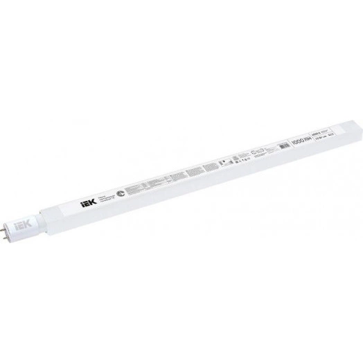 Лампа светодиодная 10Вт T8 линейная 4000К нейтр. бел. G13 1000лм 230В IEK LLE-T8R-10-230-40-G13