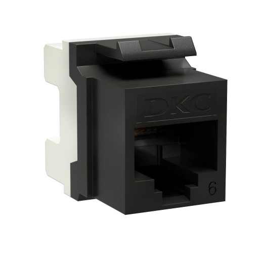 Модуль Keystone RJ45 CAT6 не экранированный 180град. черн. DKC RNK6U180BK
