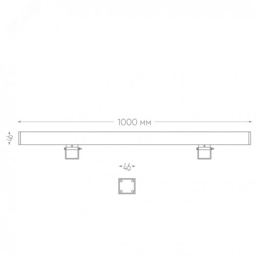 Светильник светодиодный ДБУ-18w 6400К 1400Лм IP65 линейный