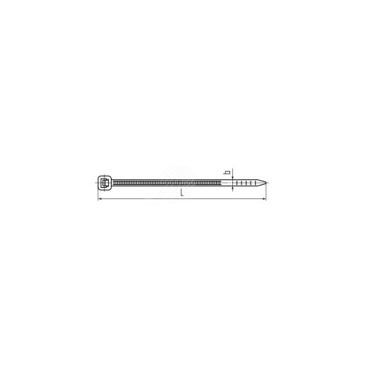 Стяжки нейлоновые КСС 5х200 (ч) (100шт.) (Fortisflex)