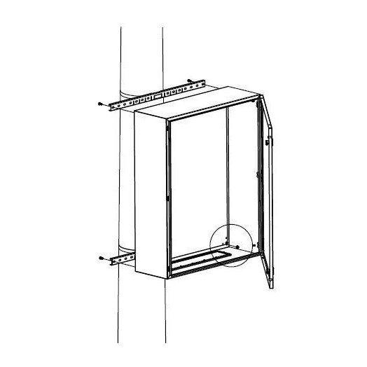 Комплект крепления к столбу для шкафов CE/RAM box ширина 600мм DKC R5FB600