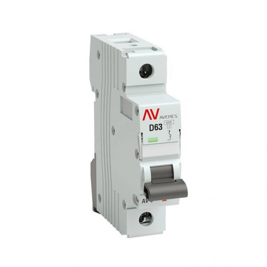 Выключатель автоматический модульный 1п D 63А 10кА AV-10 AVERES EKF mcb10-1-63D-av