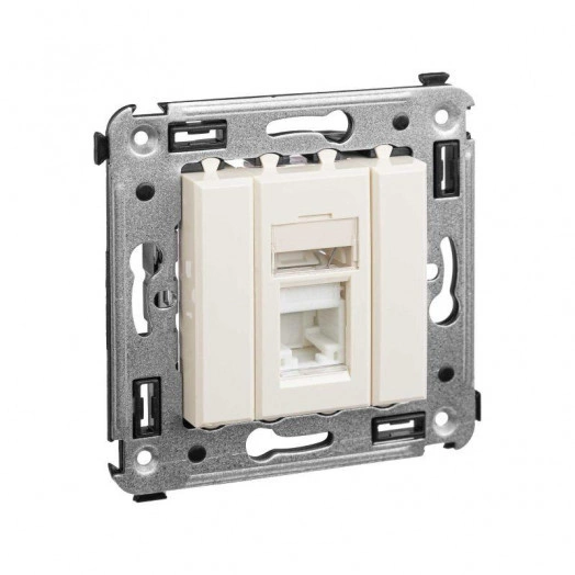 Розетка компьютерная 1-м СП Avanti "Ванильная дымка" RJ45 кат.6 DKC 4405293